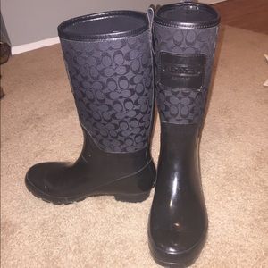 Black Coach Rainboots