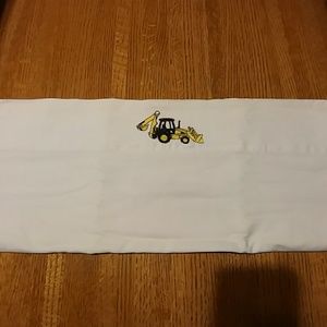 Standard embroidered backhoe pillowcase