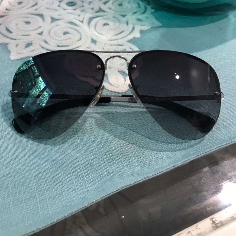Rayban frameless aviators