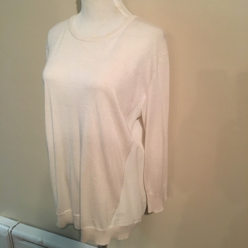 Magashoni cream sweater cashmere silk medium