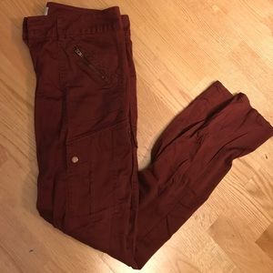 Maroon cargo inspired pants