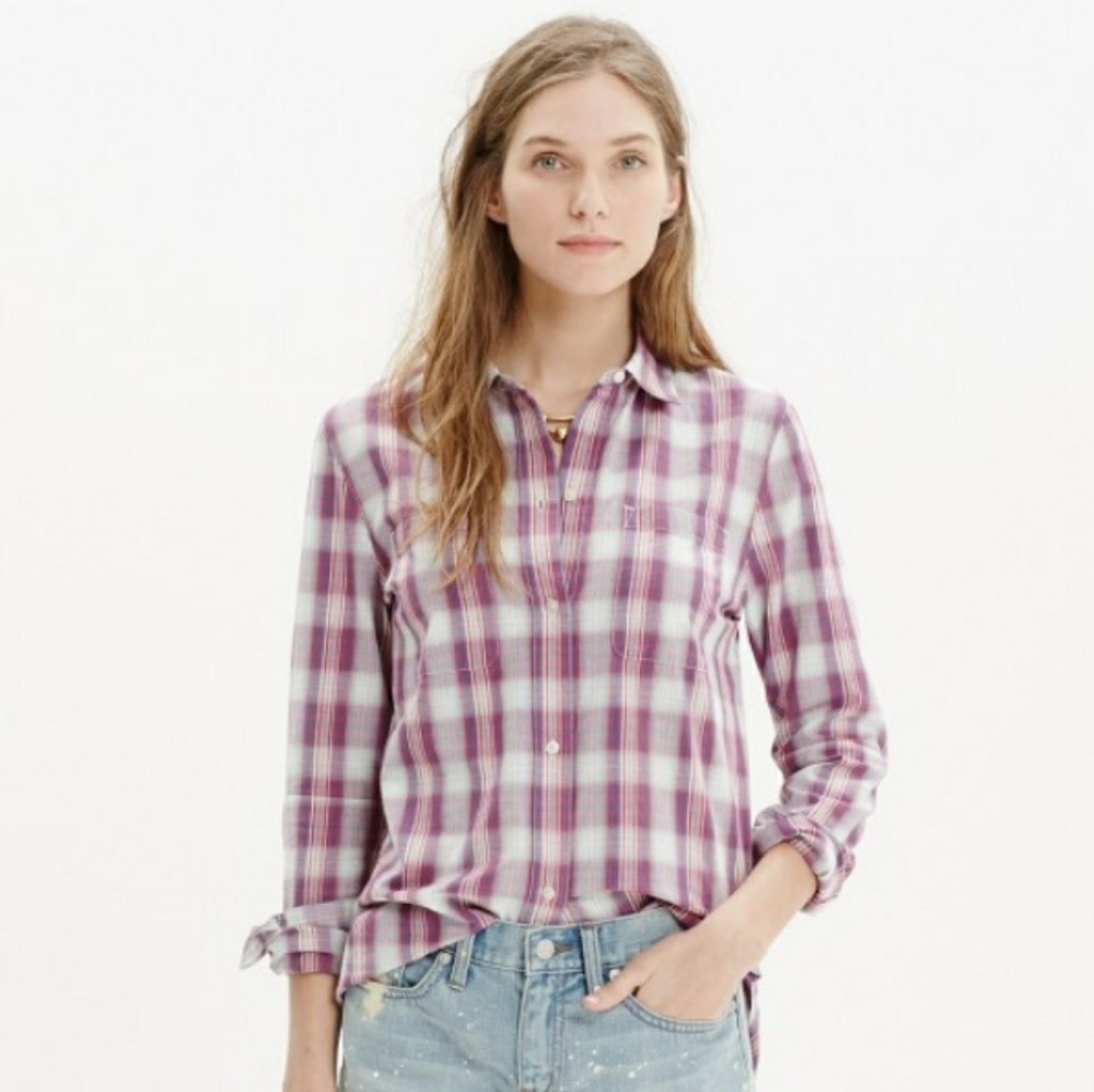 Madewell Ex-Boyfriend Shirt in Manhasset Plaid