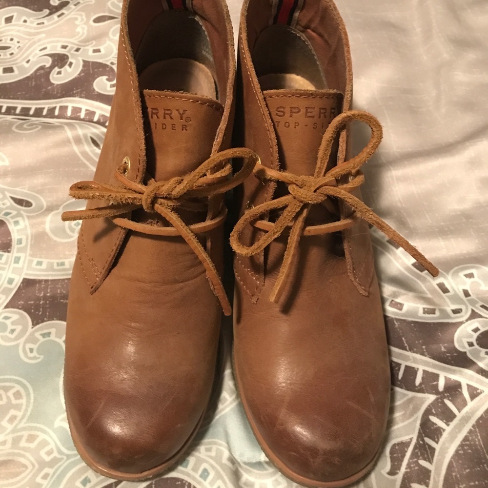 Sperry wedge booties