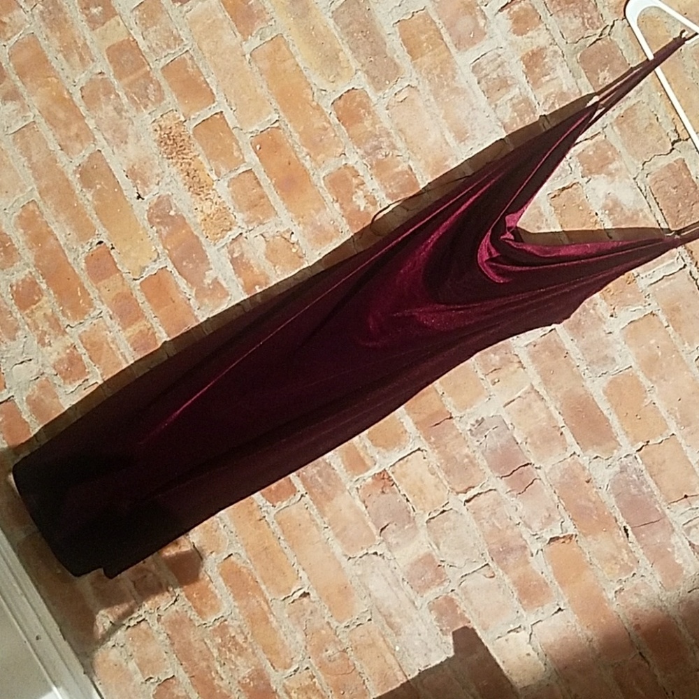 red velvet dress
