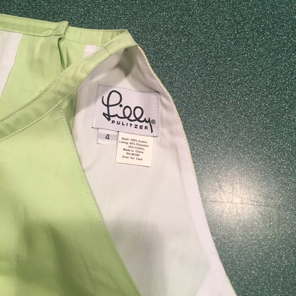 Lime green Lilly Pulitzer top shirt 4 - Picture 2 of 4