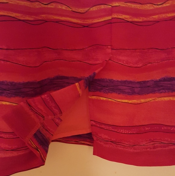 Vintage abstract print red sheath dress - Picture 2 of 3