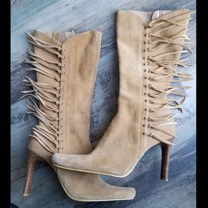 Mia Tierney Women's Boots Brown Size 7 1/2 Fringe