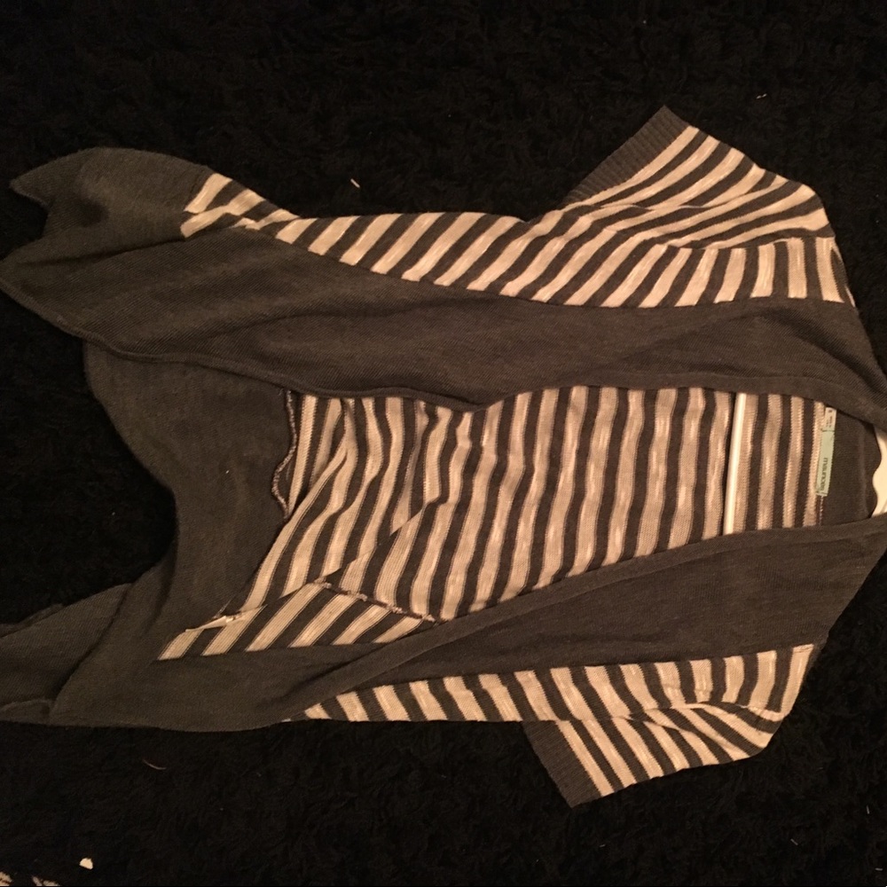 Short sleeve striped cover-up