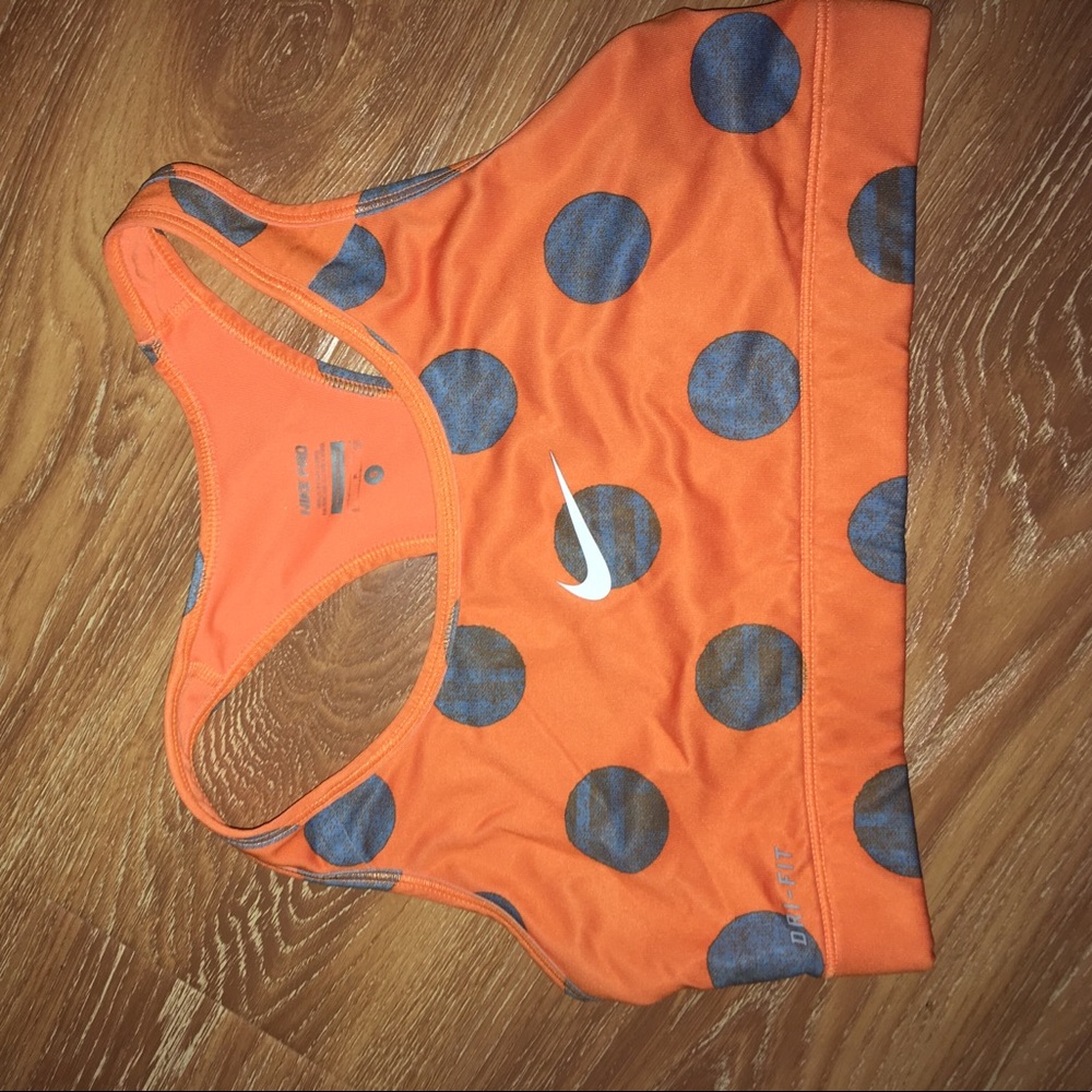 Polka dot Nike sports bra