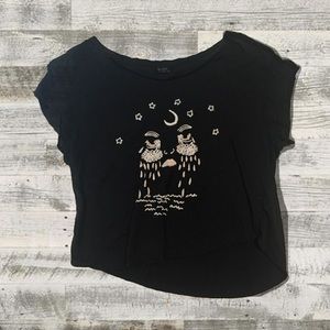 Brandy Melville Embroidered Crop Top