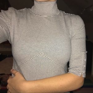 super comfy striped turtleneck