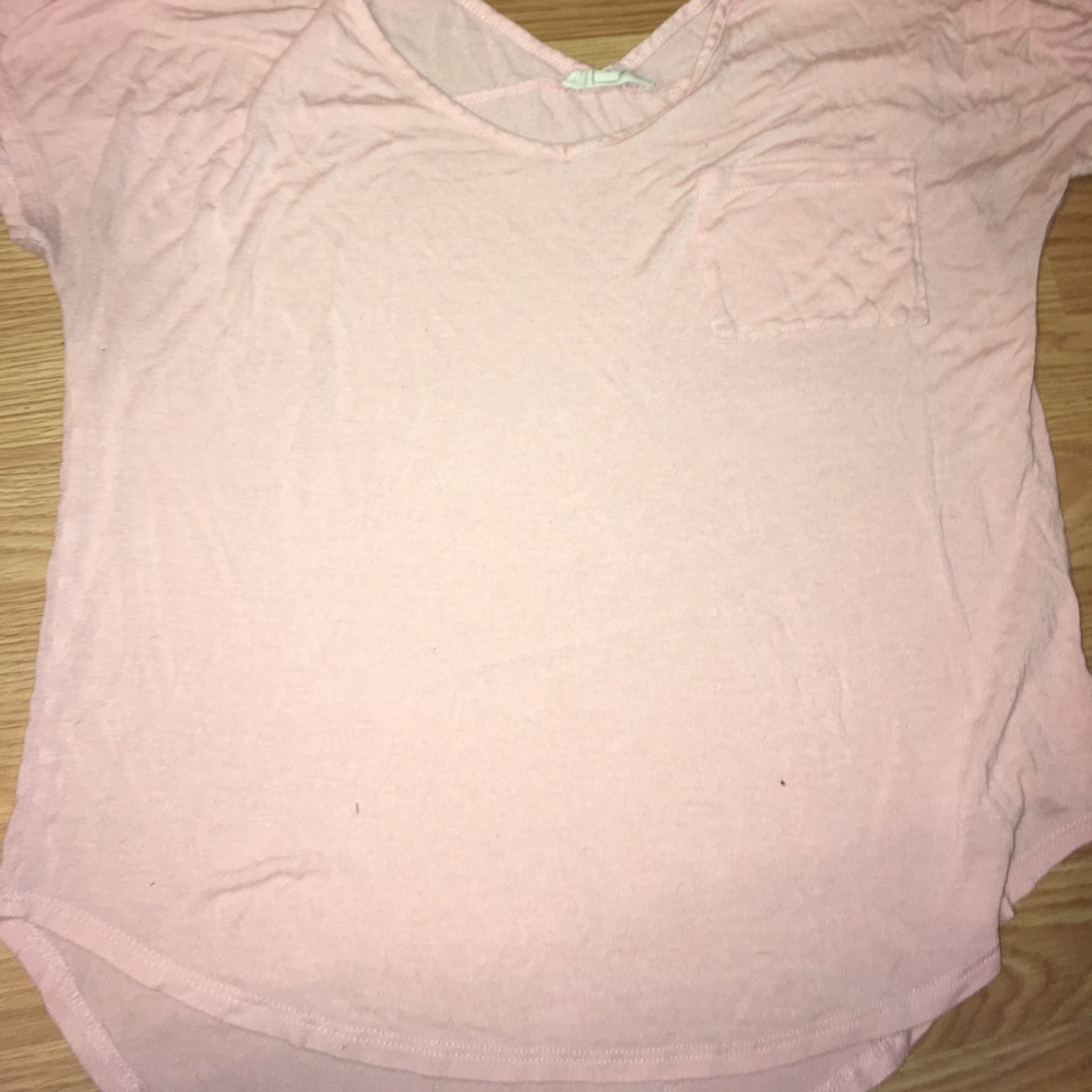 A pastel pink shirt