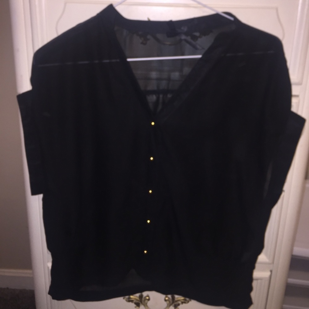 Black Sheer Dressy Top