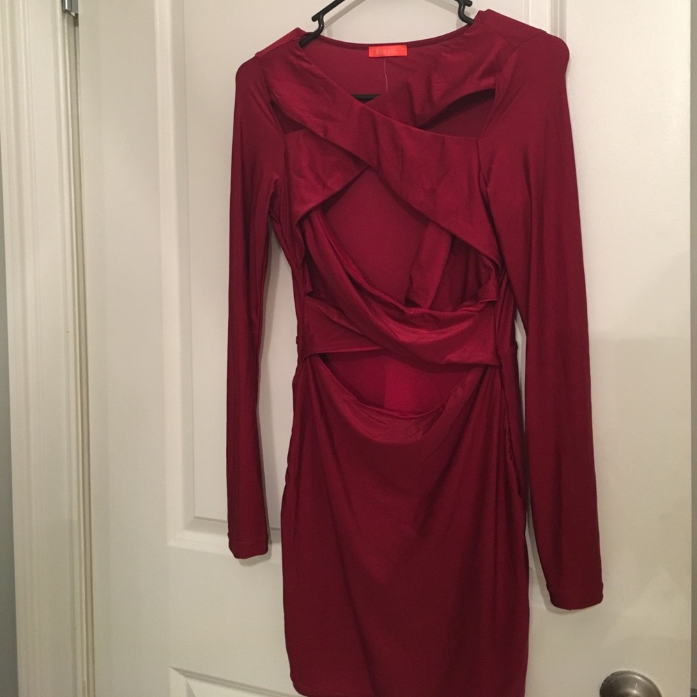 Dress- sexy, maroon