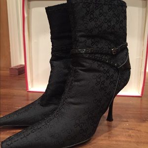 BCBGirls black printed booties