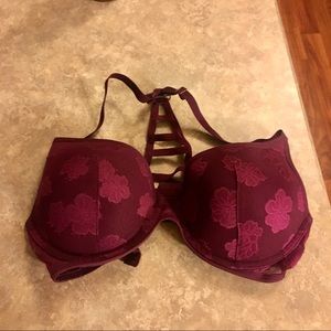 Victoria’s Secret maroon back detail bra - 32DD