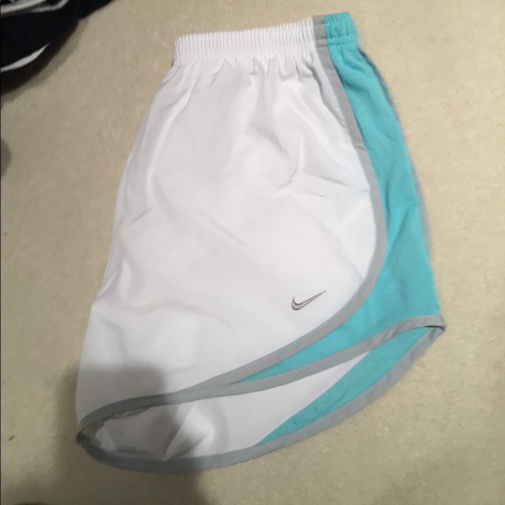 White & Turquoise Nike Shorts- PRICE DROP