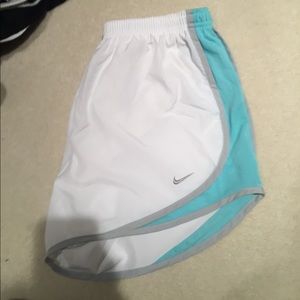White & Turquoise Nike Shorts- PRICE DROP