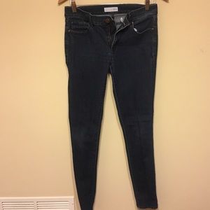 TWO PAIRS Loft Skinny Jeans: 1 Blue, 1 Faded Black