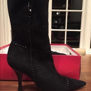 BCBGirls suede heel booties