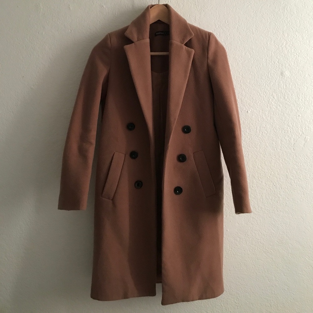 Petite Faith Double Breasted Camel Duster Coat