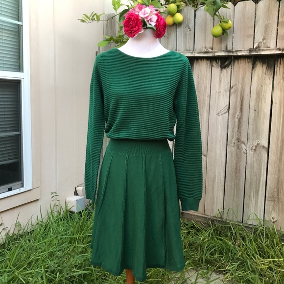 eliza j fit & flare sweater dress