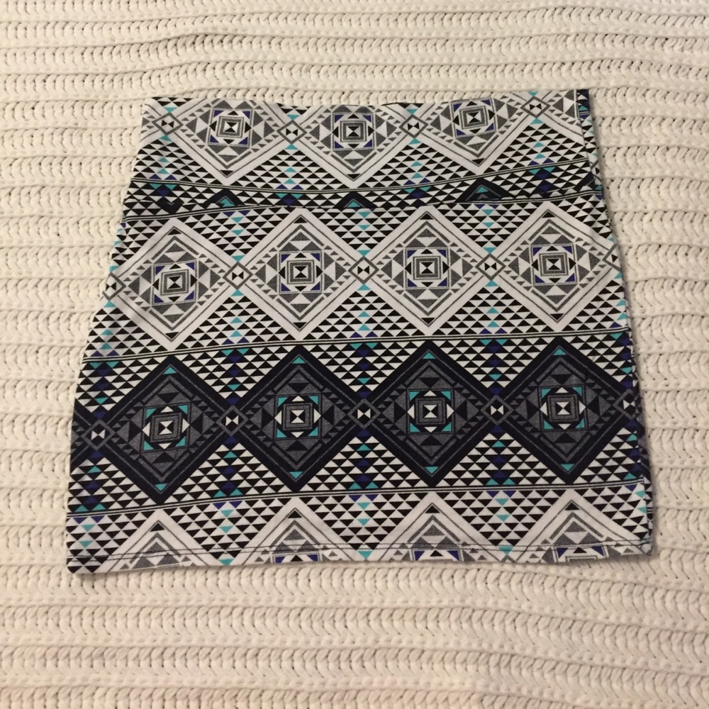Tribal Print Mini Skirt