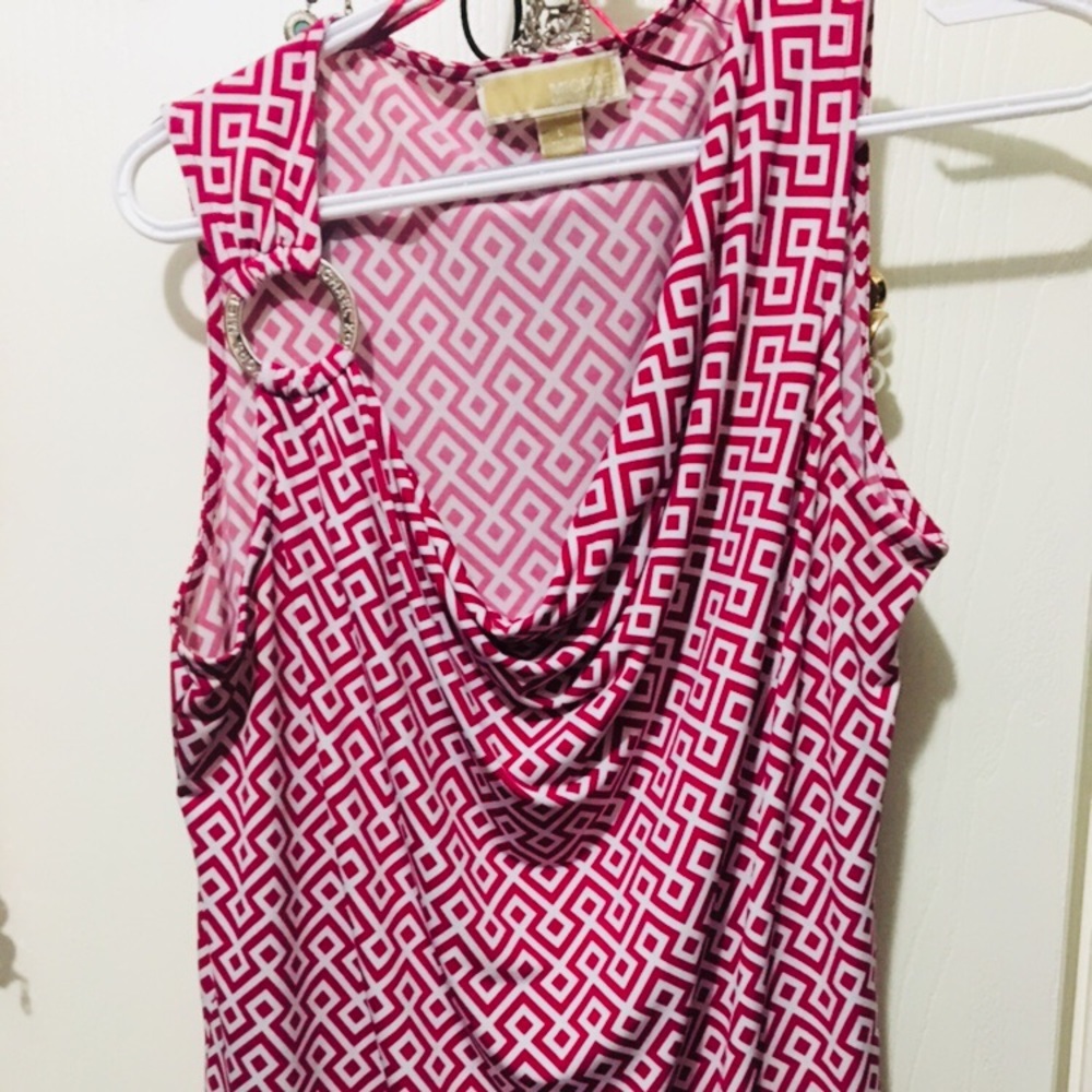 Michael Kors sloped blouse.