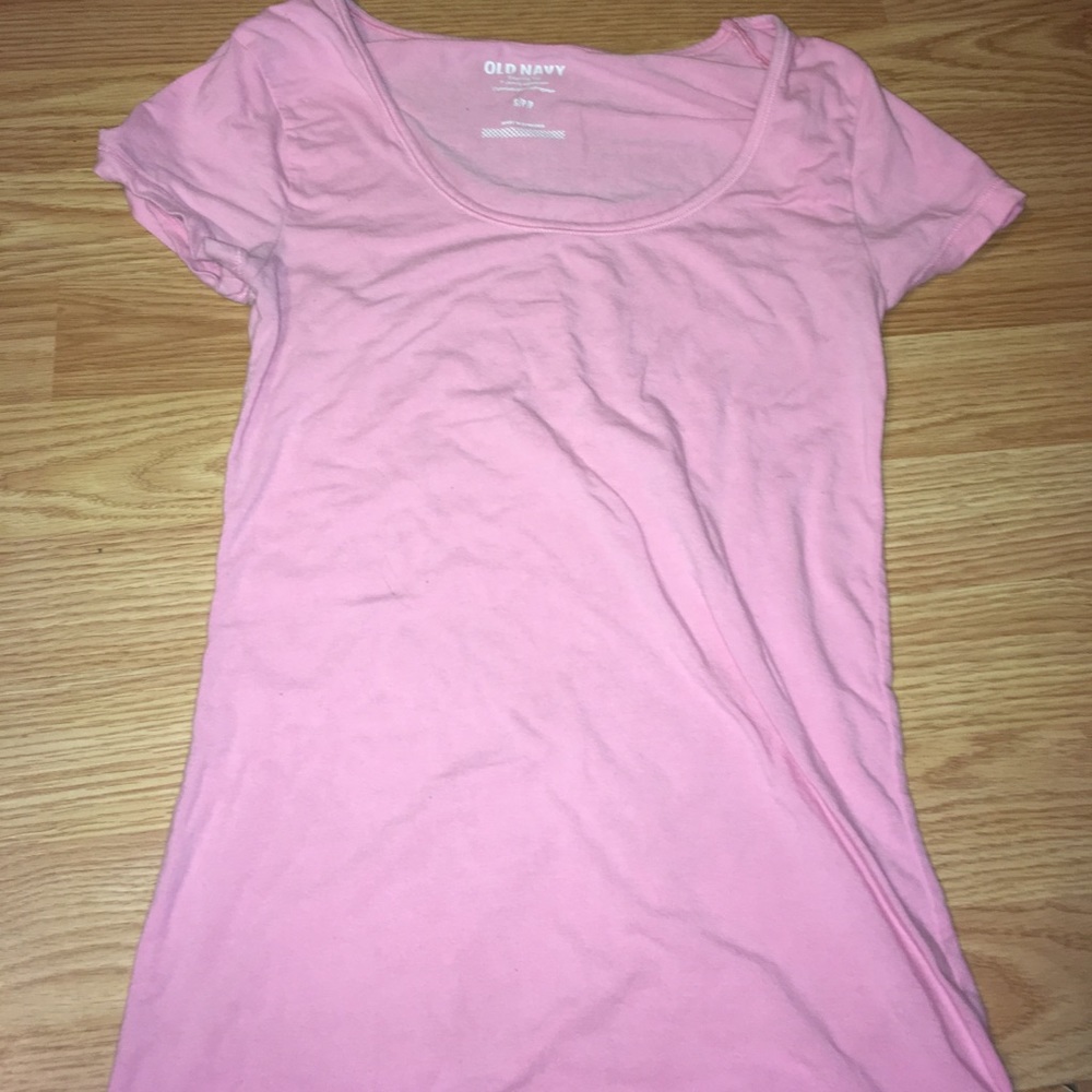 A pink shirt