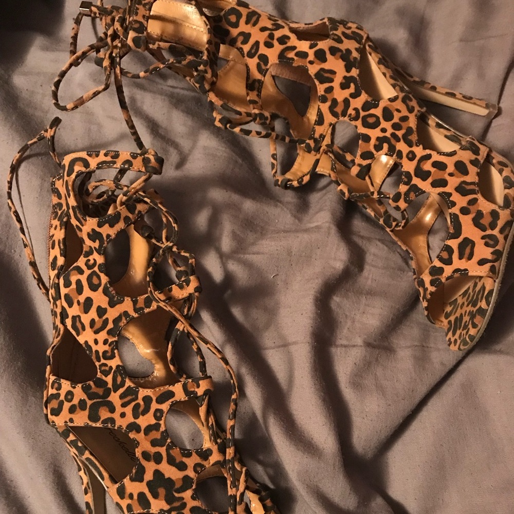 Leopard print heels