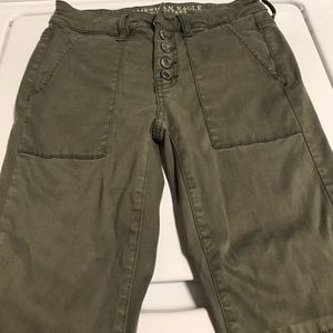 Paid of dark green jeans