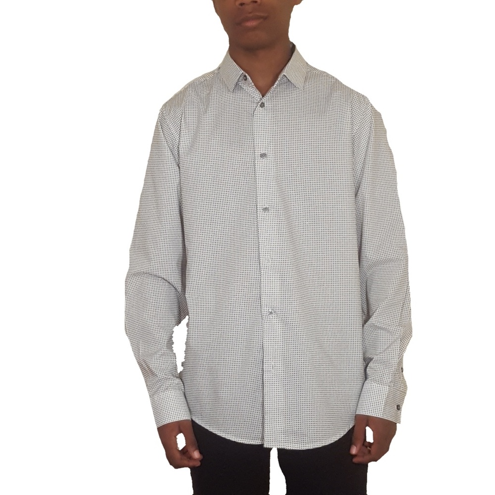Calvin Klein Steel Boys Slim Fit Button Up.