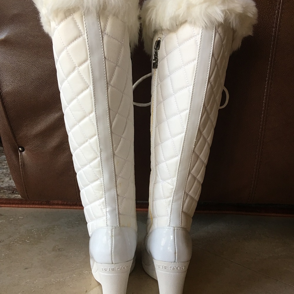 Bebe Sport So Sexy II White Snow Boot Size 8 - Picture 3 of 8