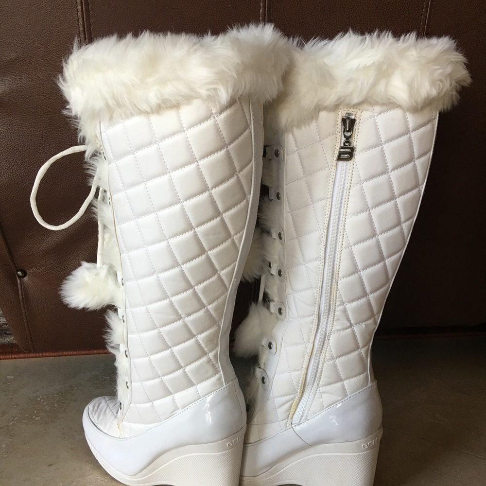Bebe Sport So Sexy II White Snow Boot Size 8 - Picture 4 of 8