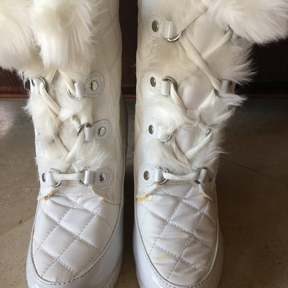 Bebe Sport So Sexy II White Snow Boot Size 8 - Picture 7 of 8