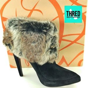 VIA SPIGA sz.10 furry bootie. Brand new
