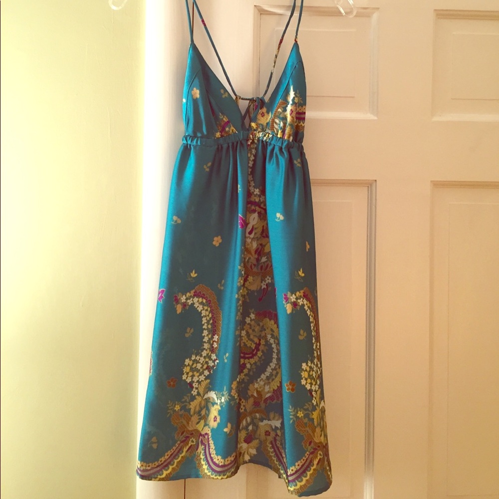CUTE, TEAL STRAPPY SUNDRESS