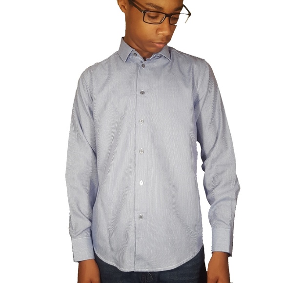 Calvin Klein Steel Boys Slim Fit Button Up. - Picture 1 of 3