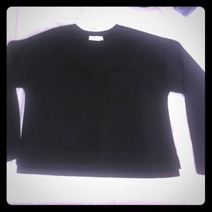 Black, Everlane sweatshirt.