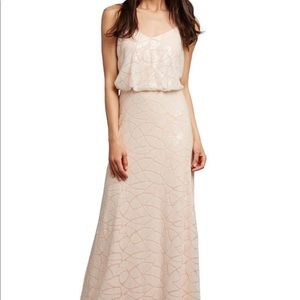 Donna Morgan Sequin Dress in Apricot size 2