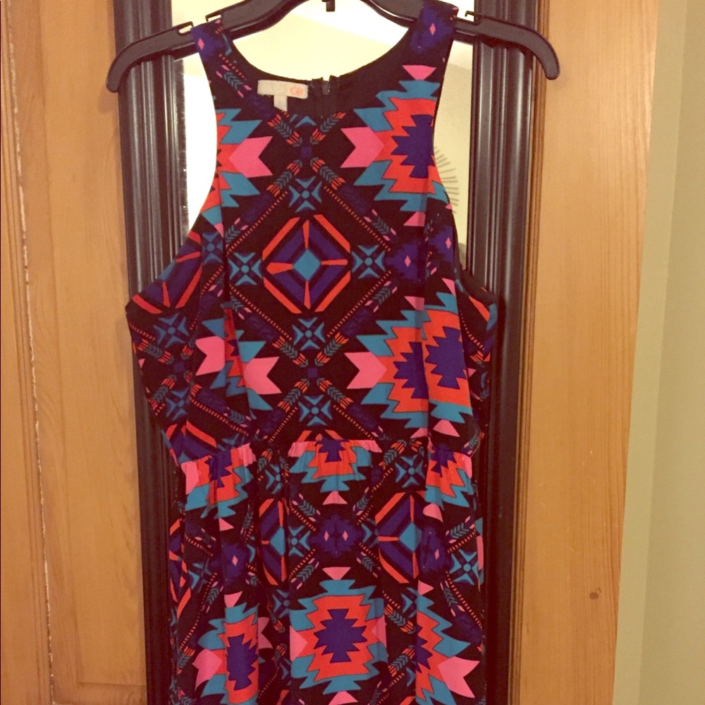 GB geometric high neck dress, Size L