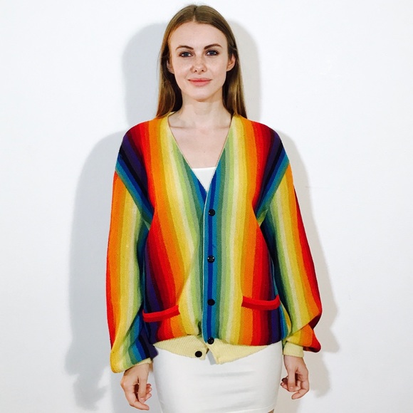 vintage rainbow cardigan