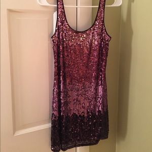LIGHT AND DARK PURPLE SEQUIN DRESS