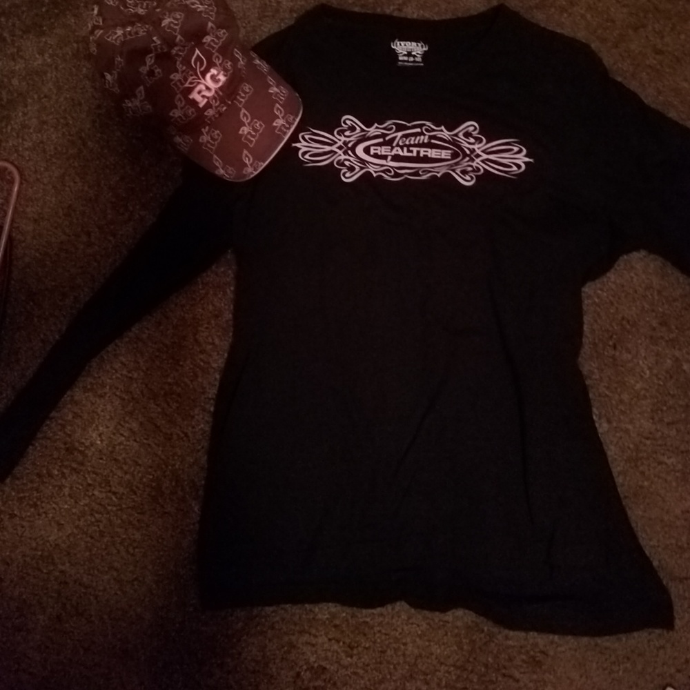 Team real tree shirt and hat to match