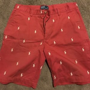 Ralph Lauren Red Polo Shorts