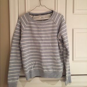 PRICE DROP Light blue and white striped sweatshirt