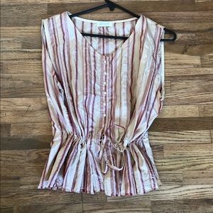❌SOLD❌ Krista Larson Silk Sleeveless buttoned Top