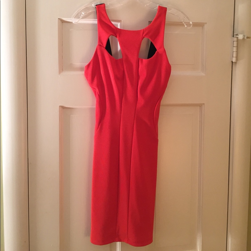 NWT CORAL BODYCON DRESS WITH CUTOUTS