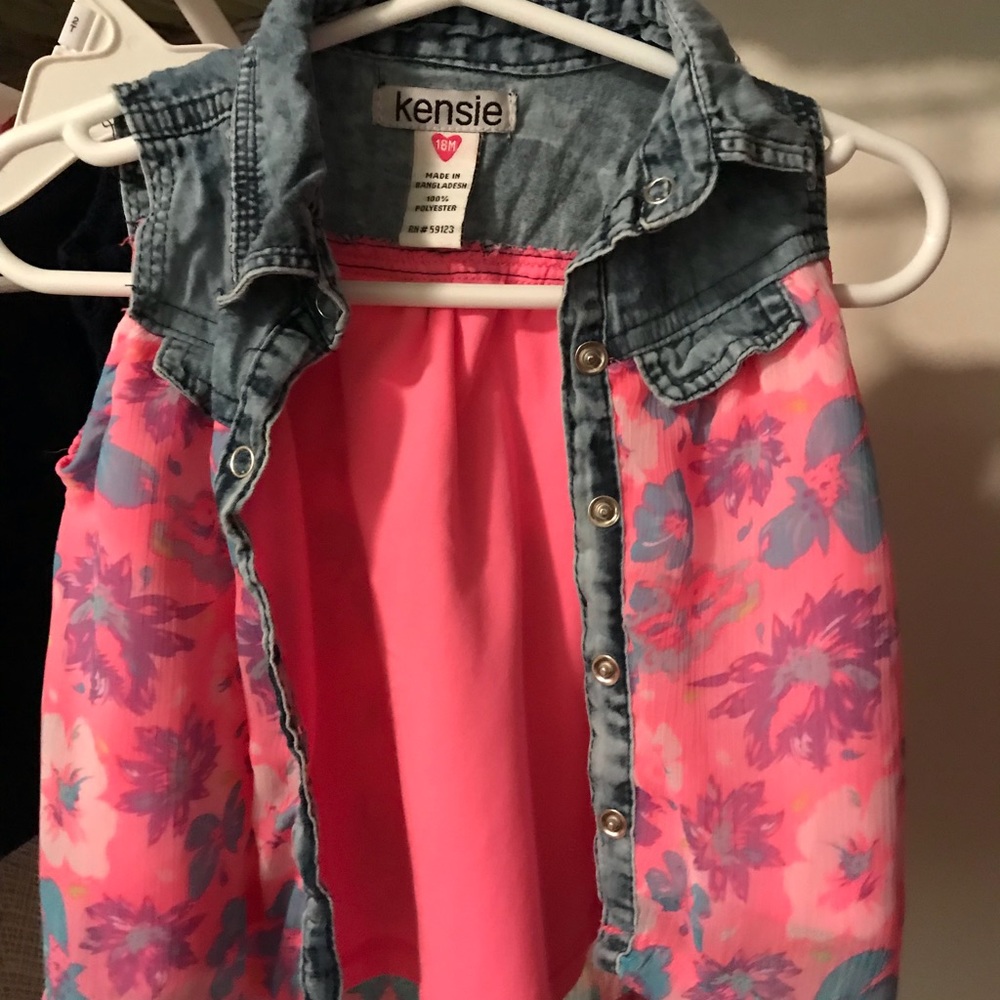Baby girls Kenzie jean/floral vest