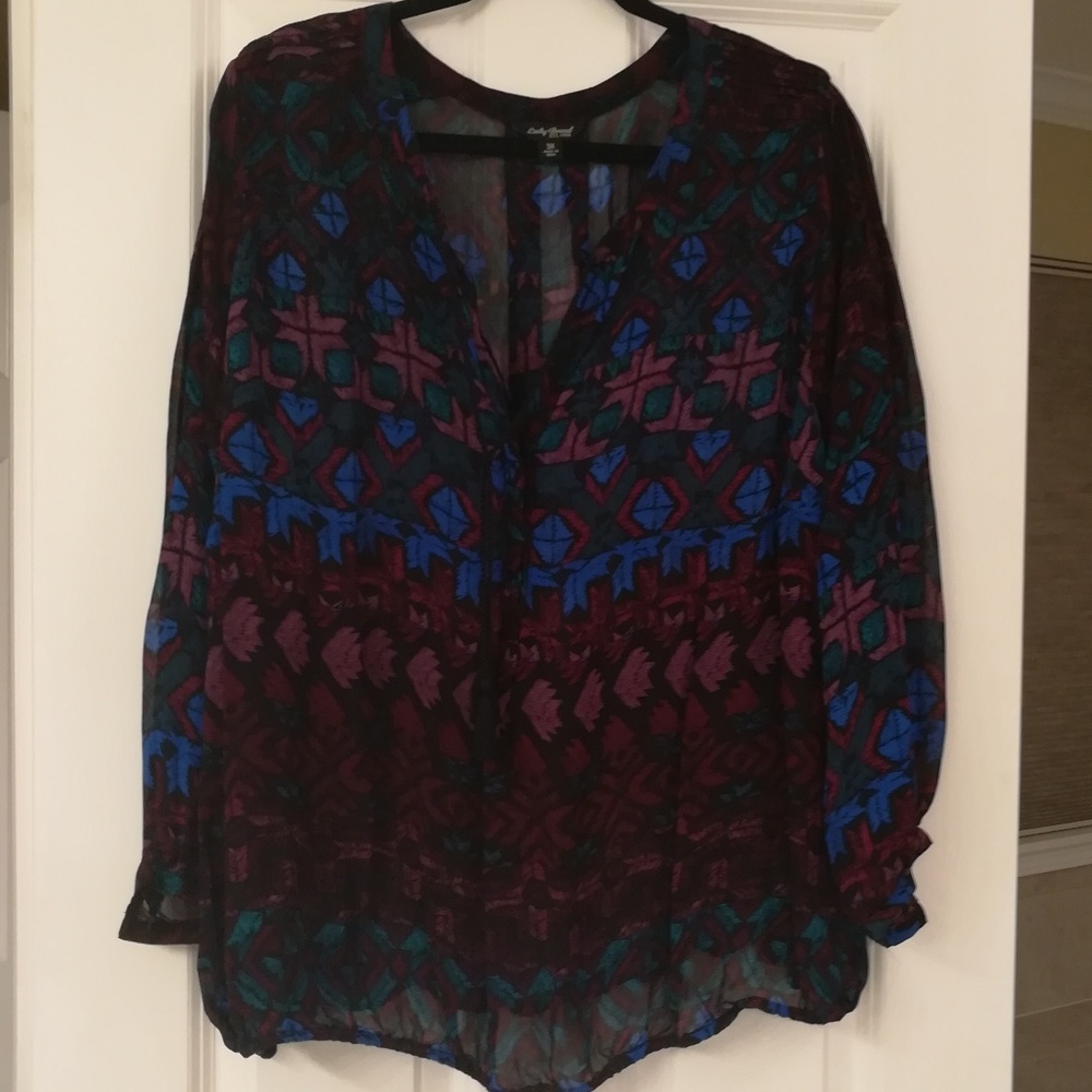EUC Lucky sheer blouse sz 3x